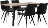 Pisipilt: Söögilauakomplekt Napoli & Chic 160 x 90 cm neljale, tamm/must, mustad toolid