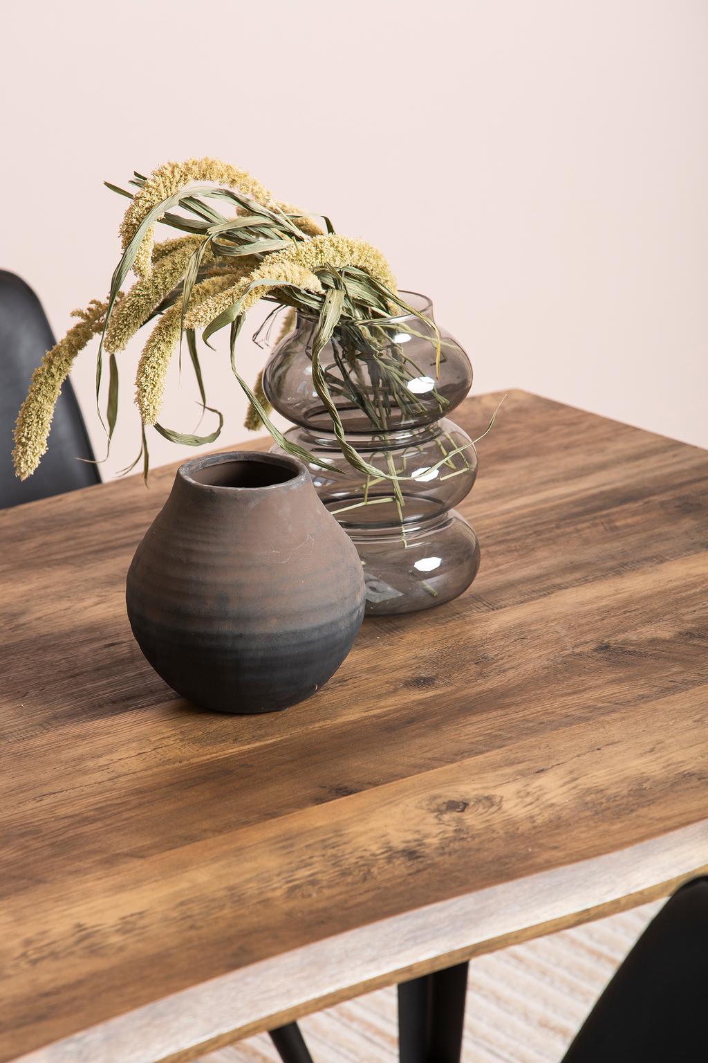 Söögilauakomplekt Napoli & Chic 160 x 90 cm neljale, tamm/must, mustad toolid