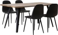 Pisipilt: Söögilauakomplekt Napoli & Maria 160 x 90 cm neljale, tamm/must, mustad toolid