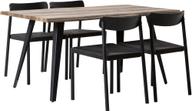 Pisipilt: Söögilauakomplekt Napoli & Malmön 160 x 90 cm neljale, tamm/must, mustad toolid