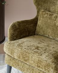 Pisipilt: Tugitool Papillon urban 3438 roheline, must puidust jalg