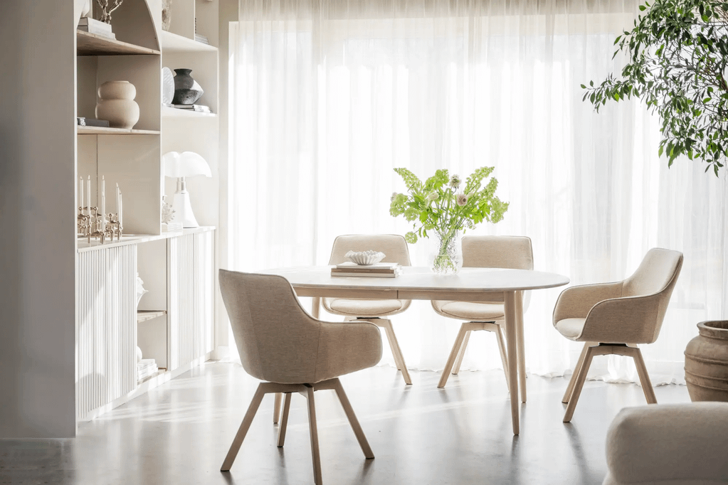 Tyler söögilaud ovaalne 170/210 whitewash, sis. 1 pikendusplaat 40