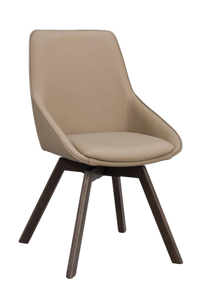 Alison tool beež nahk/pruun tammejalg pöörlev