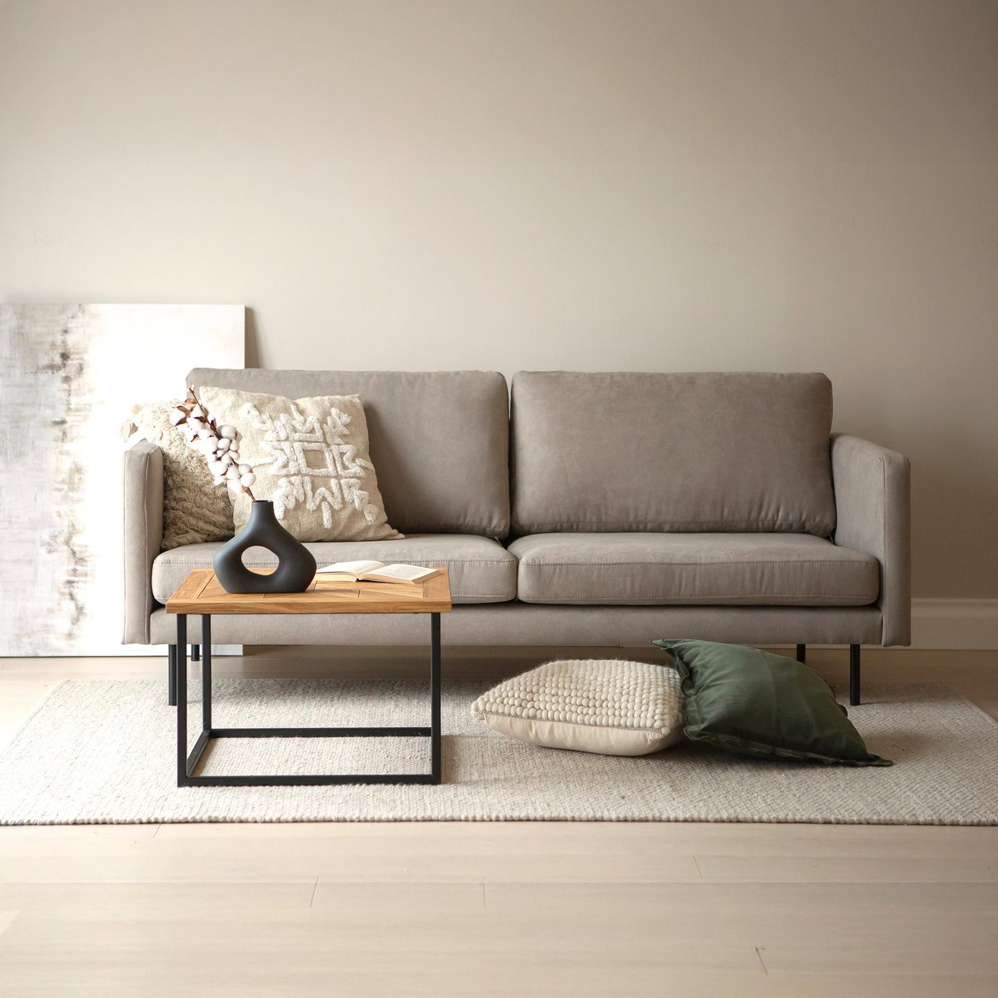 Copenhagen Scandic 3-kohaline diivan, beež / tammejalg