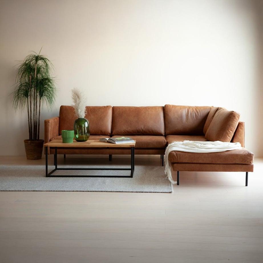 Copenhagen avatud nurgaga diivan, parem, Essenza 04, konjak (sis. must metalljalg)