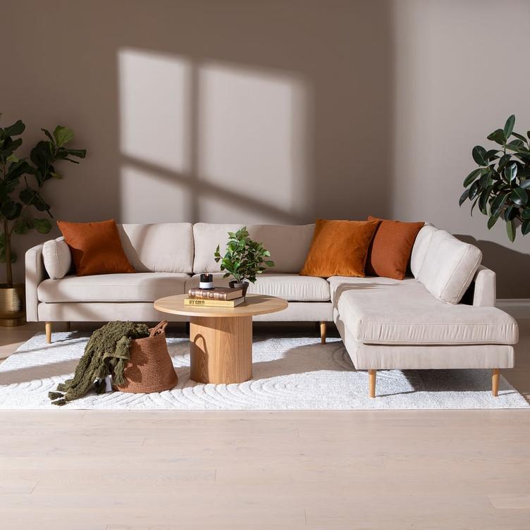 Copenhagen Nordic avatud nurgaga diivan (parem), beež / tammejalg