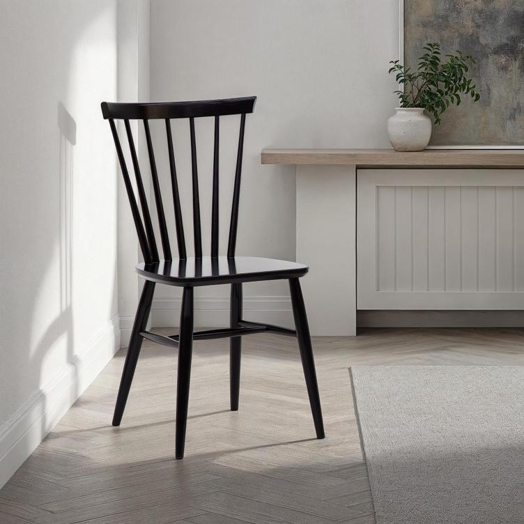 Pinja söögitool, must (kask/mdf-kohalinee) (kaasatud)