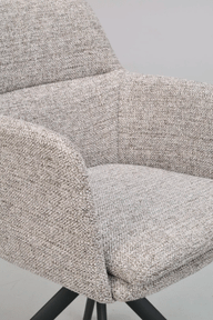 Pisipilt: Gladstone tugitool tume beež tekstiil/must metallljalg pöörlev-kallutatav