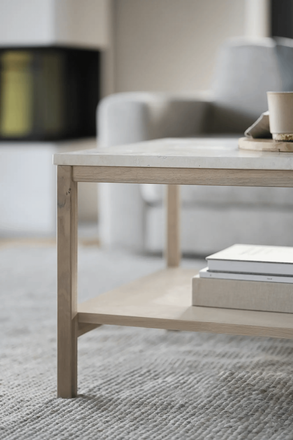 Orwel kohvilaud beež/whitewash