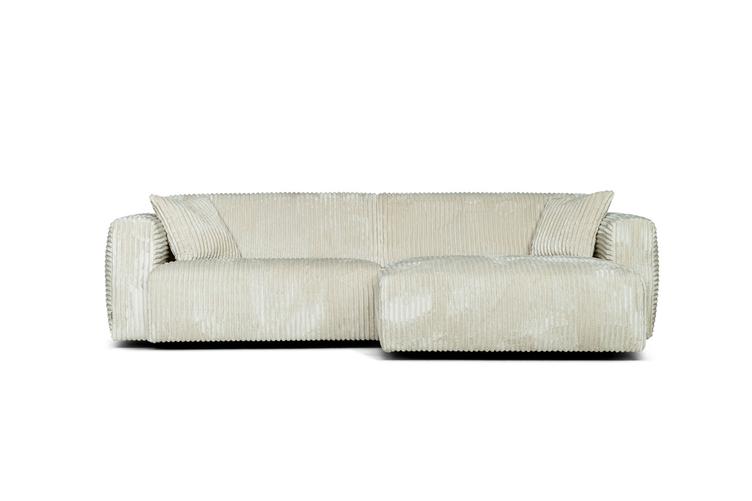 Nurgadiivan Ronda 3-kohaline maxi, parem, Fluffy 5601 valge