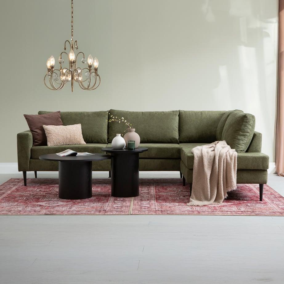 Blink avatud nurgaga diivan (parem), Aragon-kangas