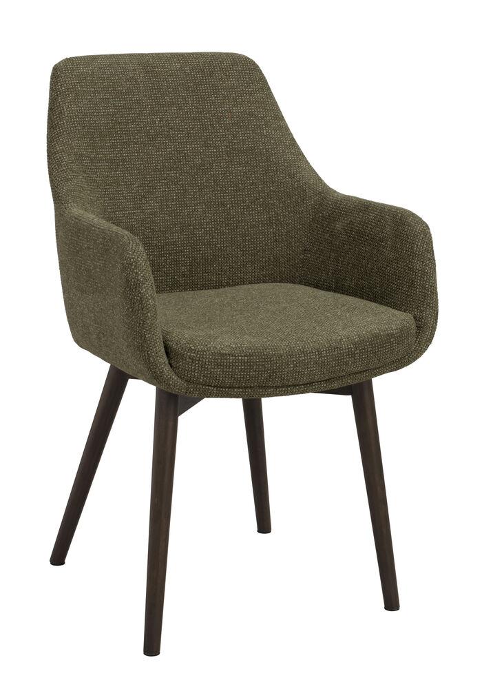 Tugitool Denley roheline kangas/pruunid tammejalad