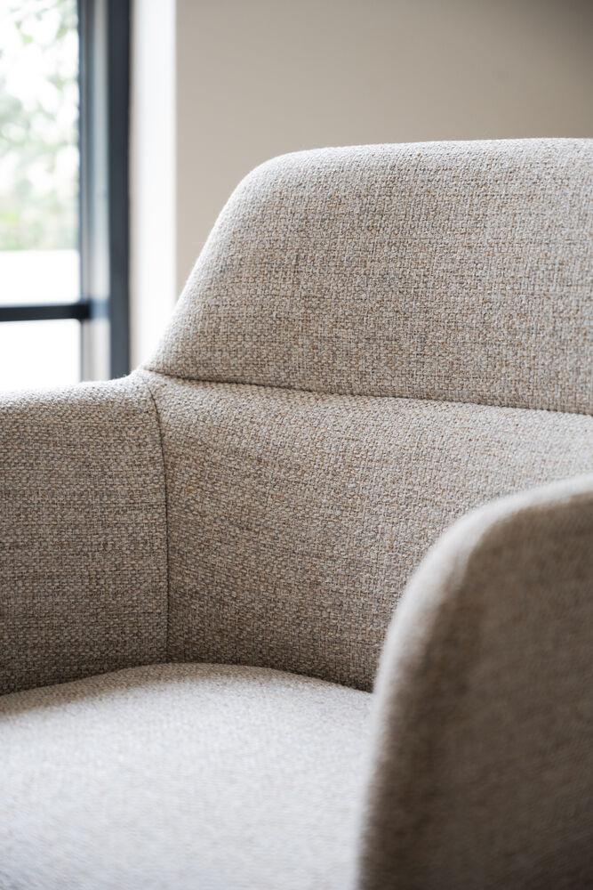 Gladstone tugitool helebeež tekstiil/must metallljalg pöörlev-kallutatav