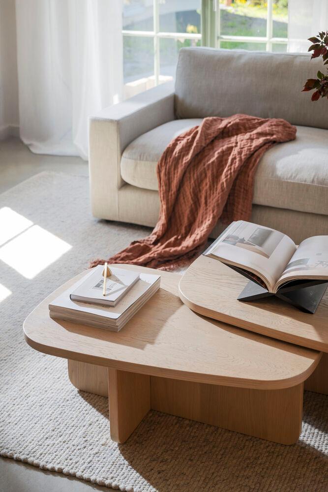 Billings diivanilaud, 89x59, whitewash tamm