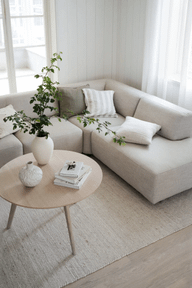 Pisipilt: Yumi diivanilaud ümar 90 whitewash tamm