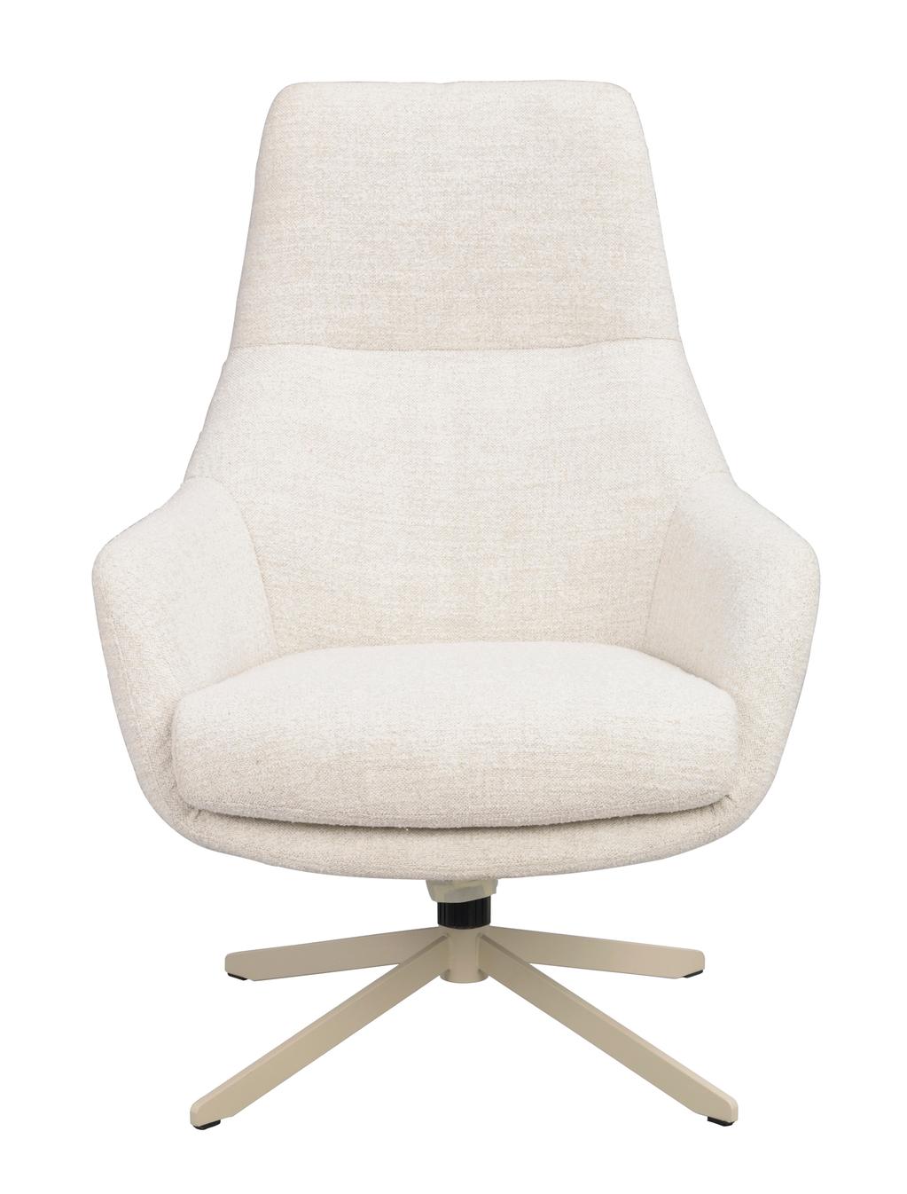 Conroe lounge tool, helebeež kangas/beež metalljalg, pöörlev