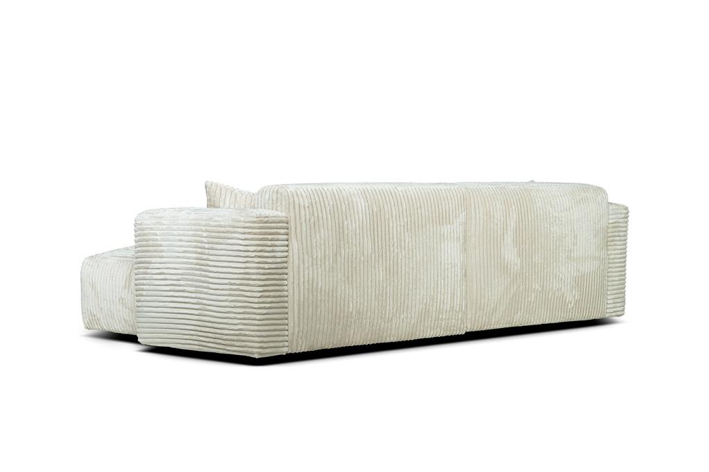 Nurgadiivan Ronda 3-kohaline maxi, parem, Fluffy 5601 valge