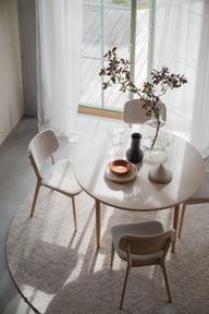 Fairmount söögilaud, ümar Ø120, beež/whitewash tamm