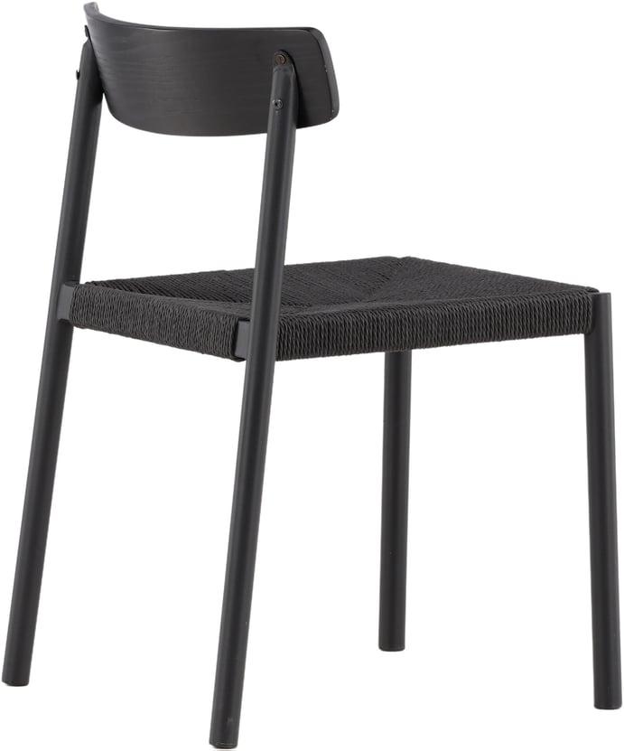 Malmön söögitool, must raam / must nöör