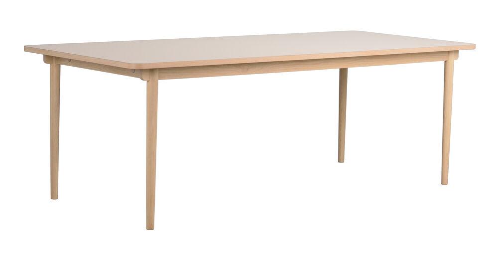 Fairmount söögilaud 220x95, beež HPL/whitewash tamm