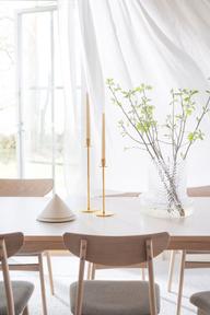 Fairmount söögilaud 220x95, beež HPL/whitewash tamm