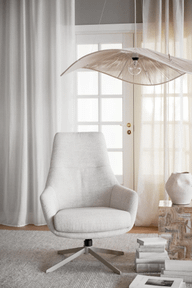 Pisipilt: Conroe lounge tool, helebeež kangas/beež metalljalg, pöörlev