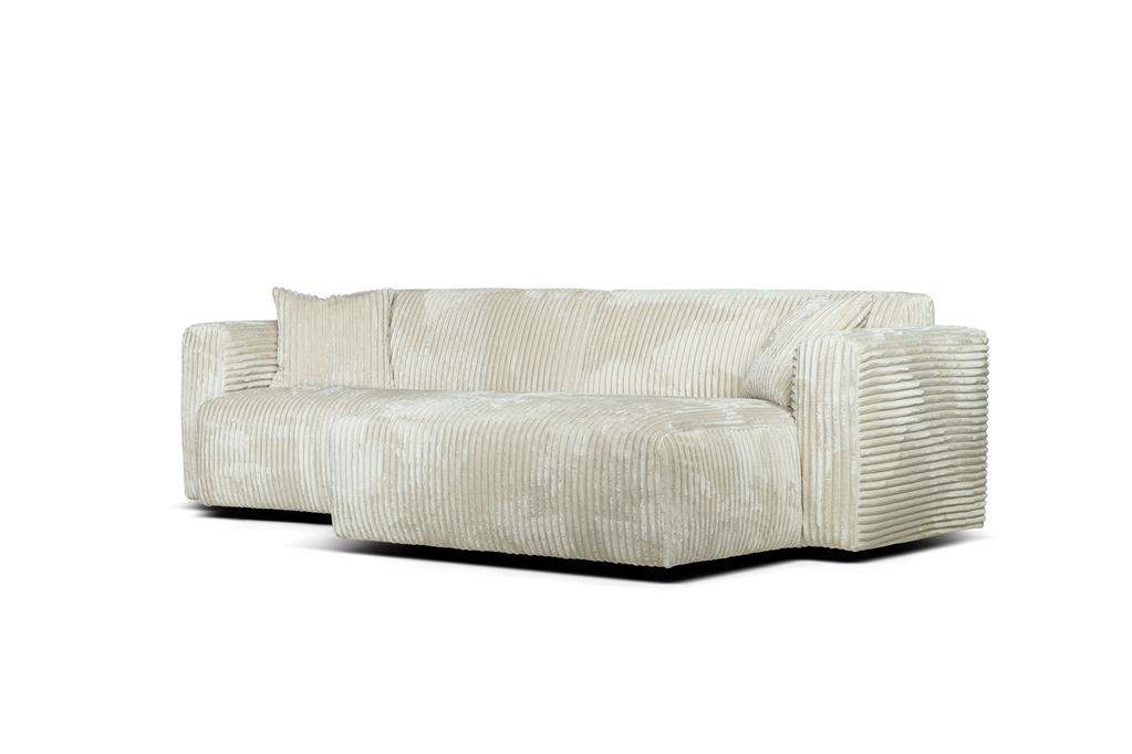 Nurgadiivan Ronda 3-kohaline maxi, parem, Fluffy 5601 valge