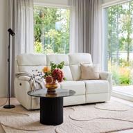Pisipilt: Diivan Loungea Colorado 3-kohaline, recliner, (2 x mootor) puhas valge nahk/kn