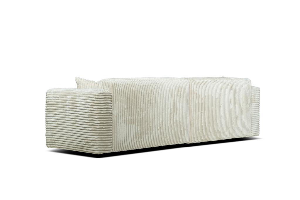 Nurgadiivan Ronda 3-kohaline maxi, parem, Fluffy 5601 valge