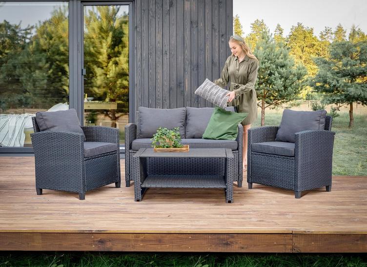 Torino aiamööbli diivanikomplekt 2+1+1+laud