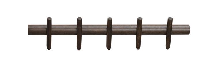 Konksusiin Hillmond 65 cm, 5 konksu, lakitud pruun tamm