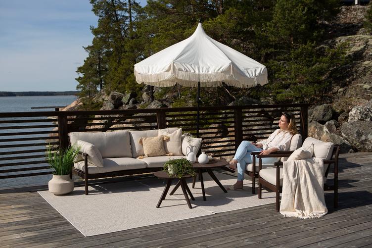 Cabo & Sugi Aiamööbli diivanikomplekt (2,5+1+1) + diivanilauad (2 tk)