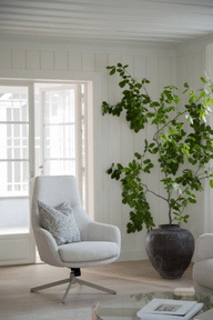 Pisipilt: Conroe lounge tool, helebeež kangas/beež metalljalg, pöörlev