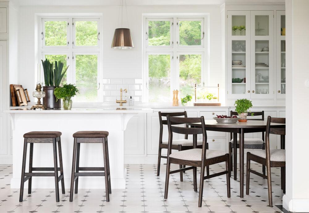 Fairmount söögilaud, ümar Ø120, beež/pruun tamm