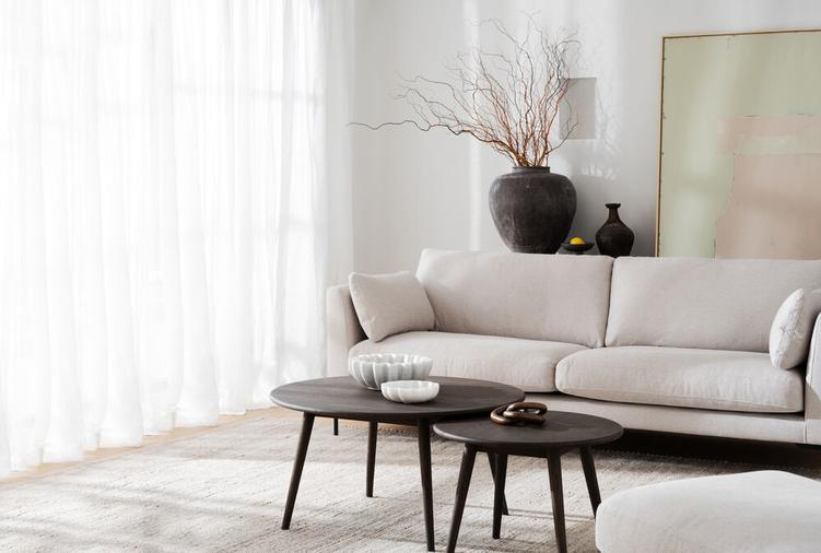 Tompkins diivanilaud ümar Ø60 pruun tamm