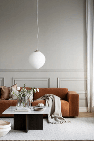 Pisipilt: Brooksville diivanilaud square 90x90 valge marmor/pruun tamm