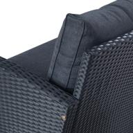 Pisipilt: Torino terrassimööbli 2 kohaline diivan, must polürotang / tumehall pehmendus