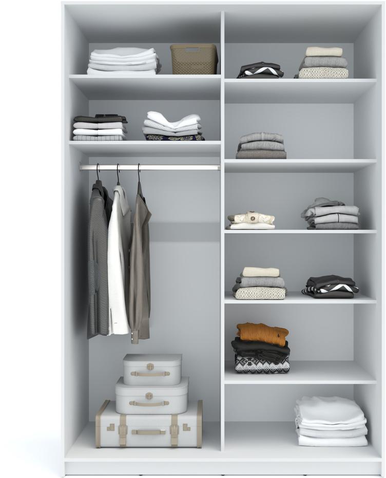 Sandy lükandustega kapp,  150/60/220 cm, 2x peegeluks