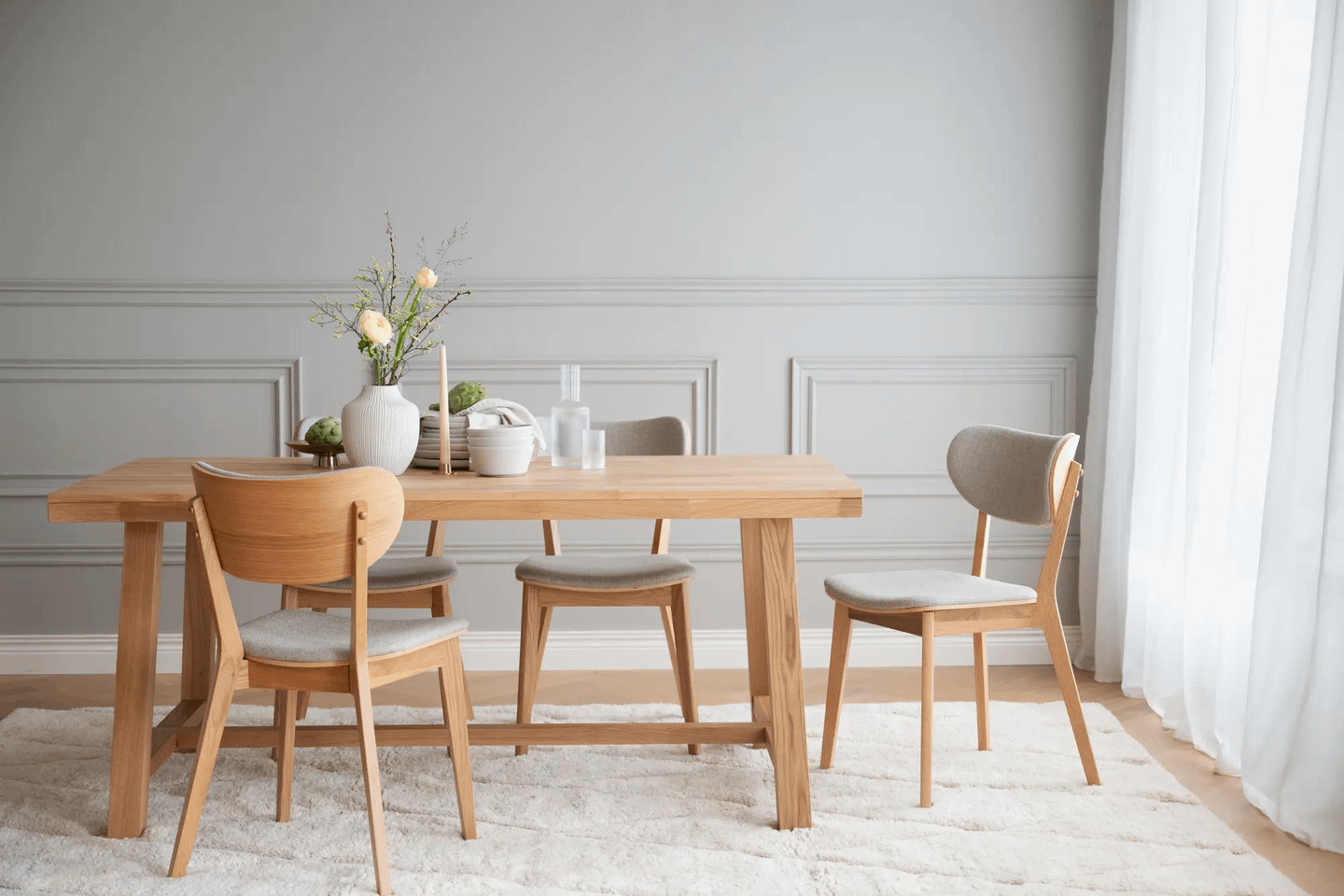 Brooklyn söögilaud 170x95 harjatud tamm