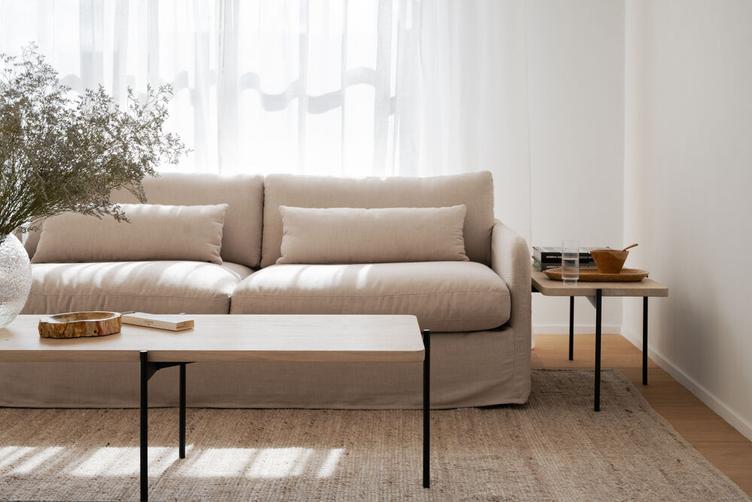 Shelton diivanilaud 145x60 white wash tamm/must