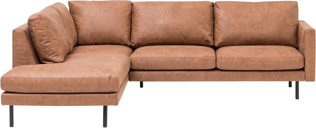 Copenhagen avatud nurgaga diivan (vasak), Essenza 04, konjak (sis. must metalljalg)