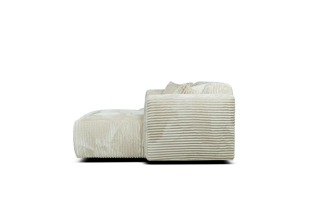 Nurgadiivan Ronda 3-kohaline maxi, parem, Fluffy 5601 valge