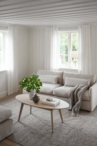 Pisipilt: Yumi diivanilaud ovaalne 130x65 whitewash tamm