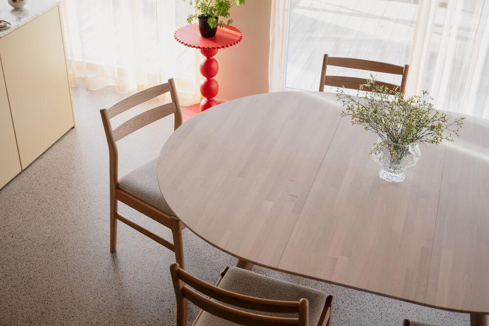 Clapperton söögilaud, ümar, 140x140 cm, whitewash