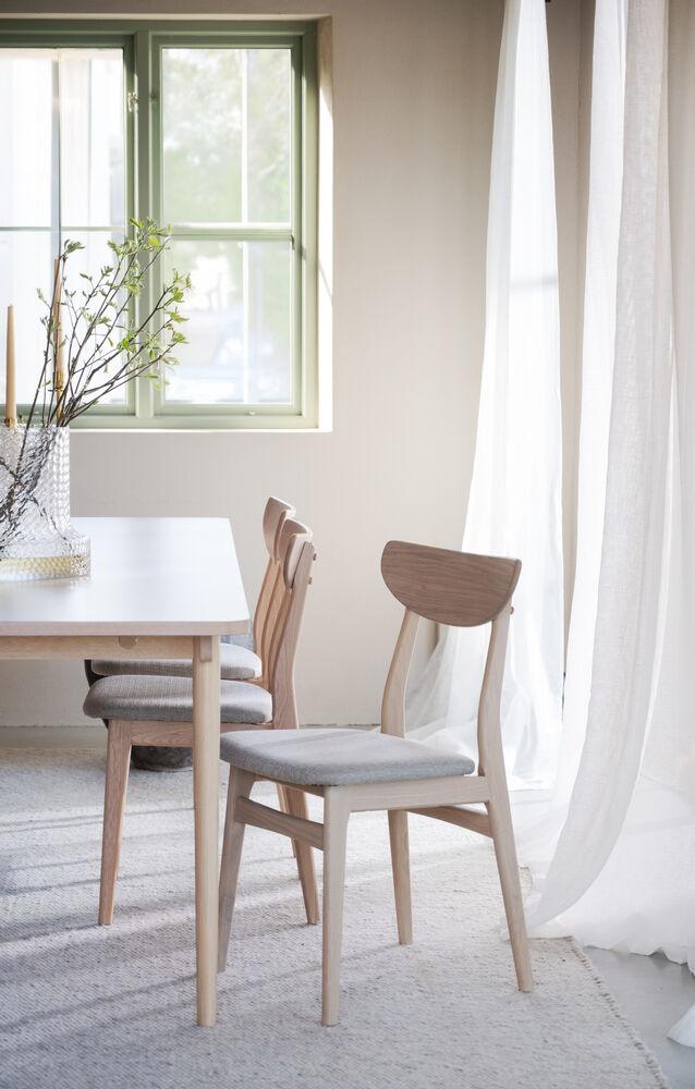 Fairmount söögilaud 220x95, beež HPL/whitewash tamm