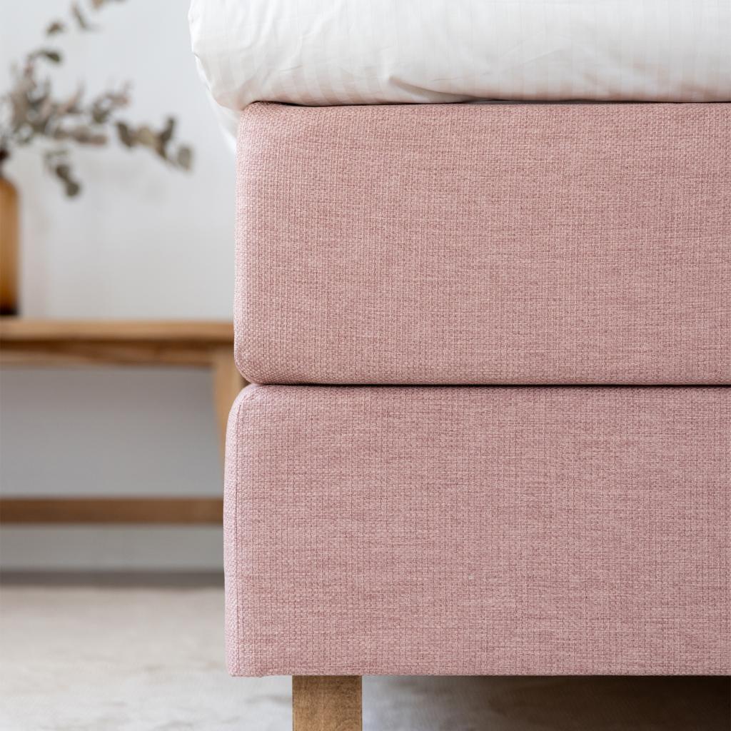 Wellington kontinentaalvoodi, 160x200 cm (sis. kattem. peats + jald), roosa