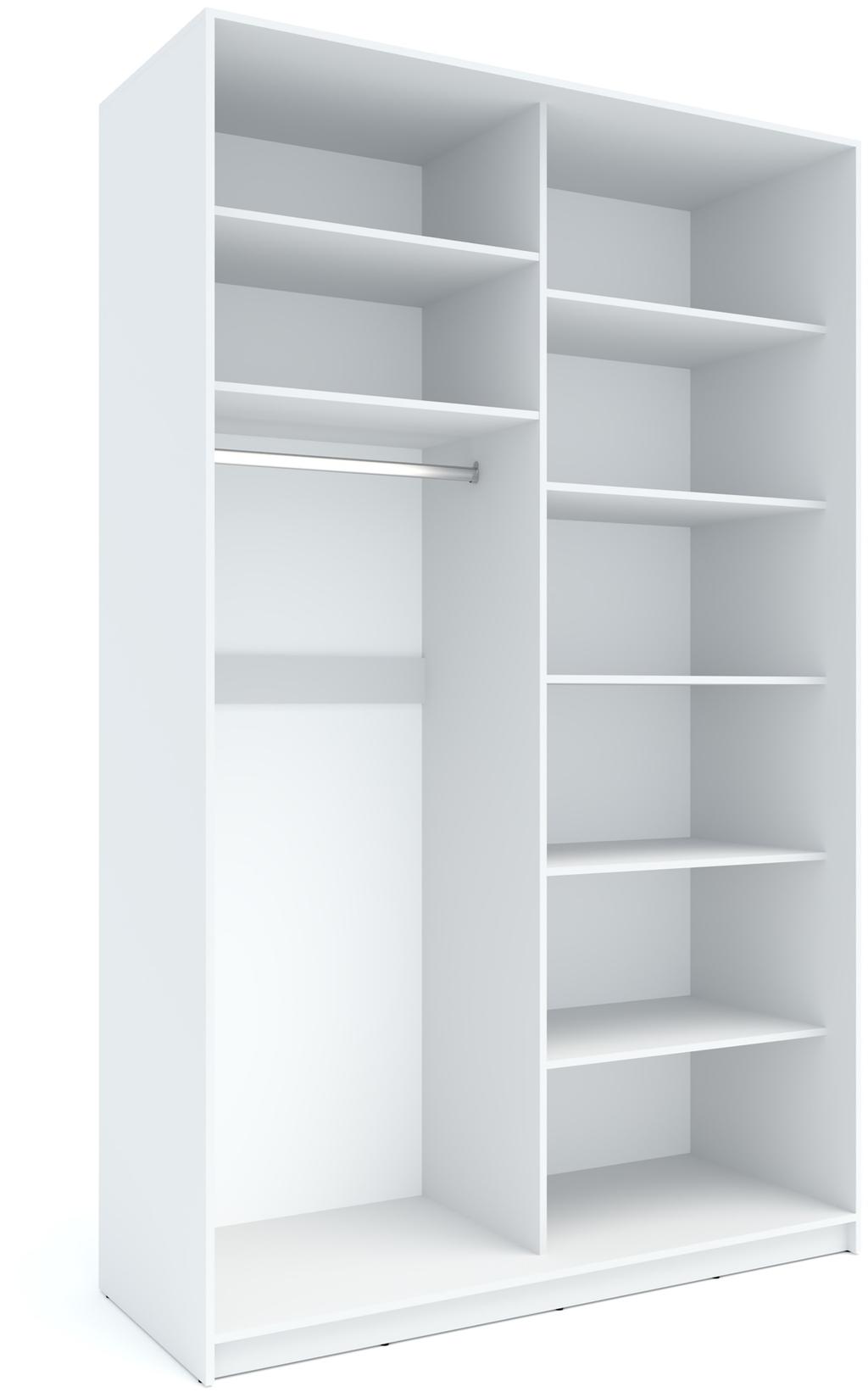 Sandy lükandustega kapp, 150/60/240 cm, 2x peegeluks