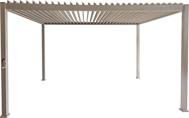 Nordic Aiamööbli paviljon 3x4m võrekatusega, khaki värvi