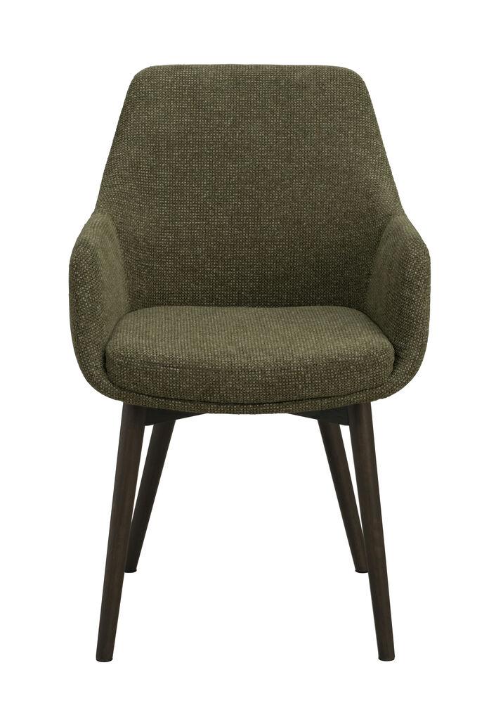 Tugitool Denley roheline kangas/pruunid tammejalad