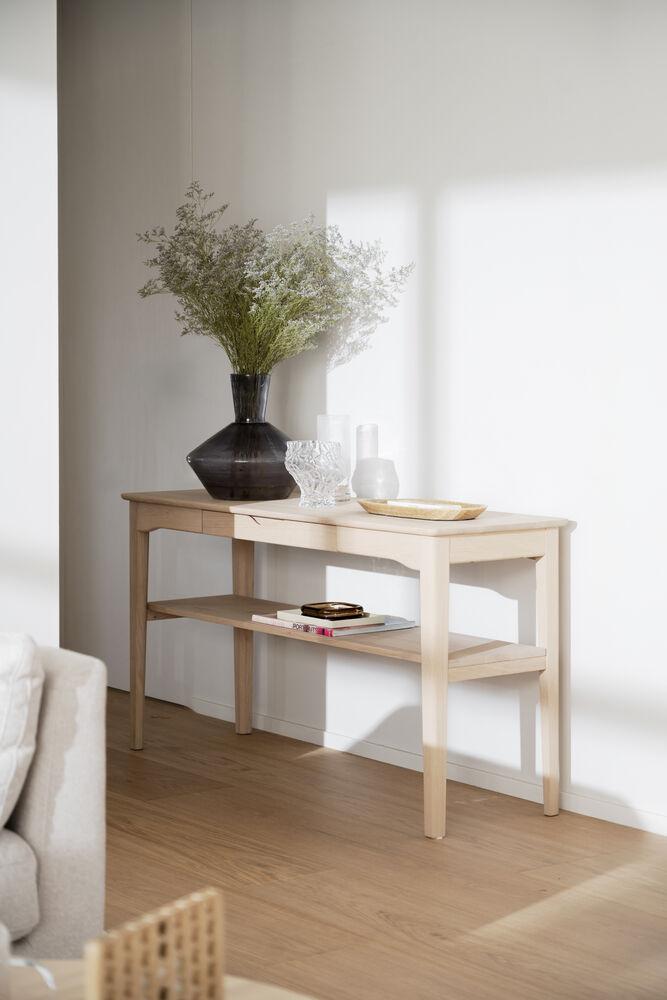 Markham konsoolilaud sahtliga 140 whitewash tamm